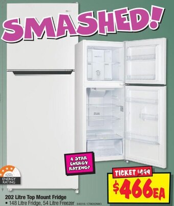JB Hi-Fi CHiQ 202 Litre Top Mount Fridge offer