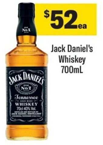 Coles Jack Daniel's Whiskey 700mL offer