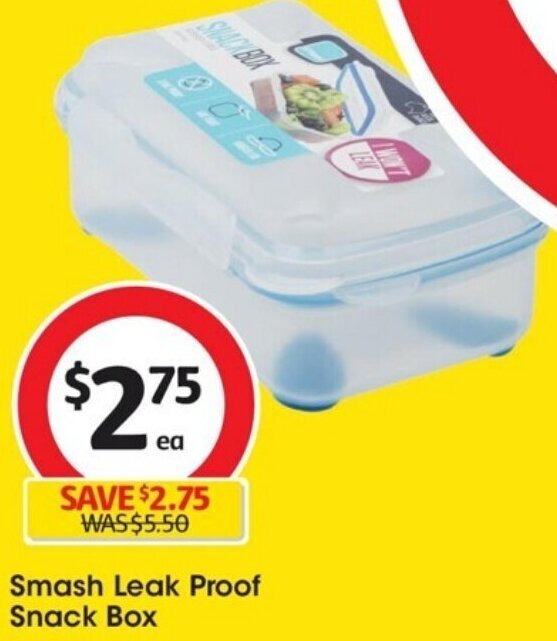 Smash Leak Proof Snack Box offer at Coles