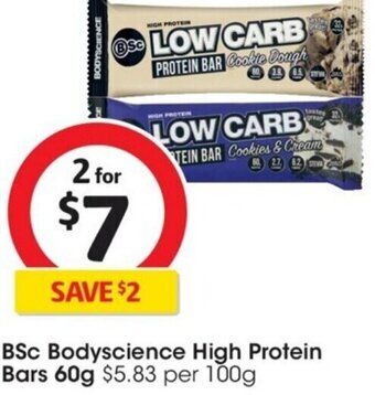 Coles BSc Bodyscience High Protein Bars 60g offer