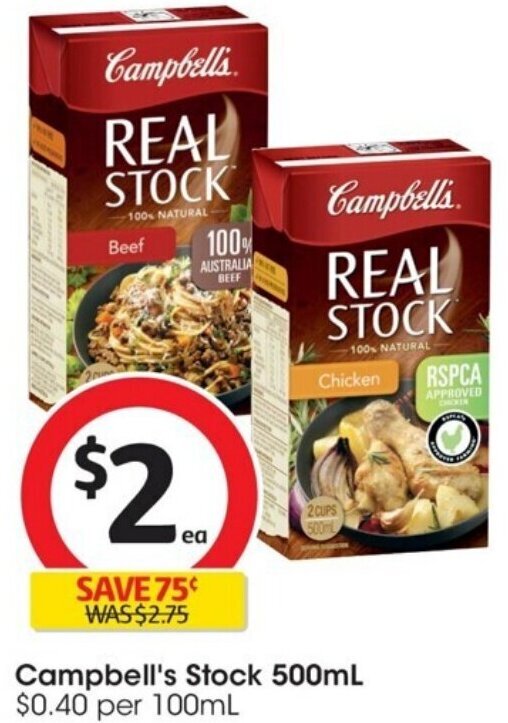 Campbell's Stock 500mL offer at Coles