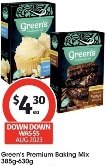 Coles Green's Premium Baking Mix 385g-630g offer