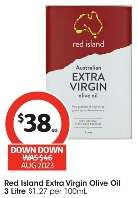 Red Island Extra Virgin Olive Oil 3 Litre offer at Coles Red Island Extra Virgin Olive Oil 3 Litre offer at Coles