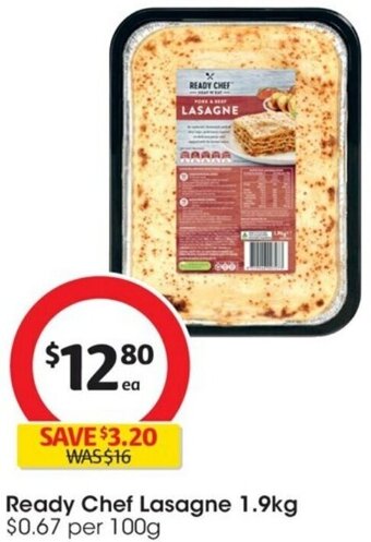 Ready Chef Lasagne 1.9kg