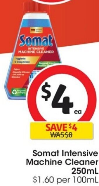 Coles Somat Intensive Machine Cleaner 250mL offer