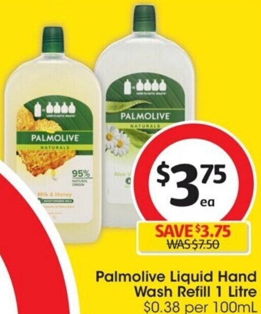 Palmolive Liquid Hand Wash Refill 1 Litre offer at Coles