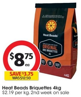 Coles Heat Beads Briquettes 4kg offer
