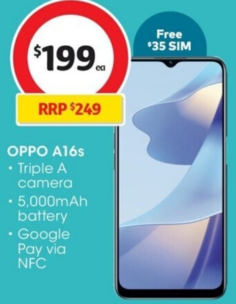 oppo a16s coles