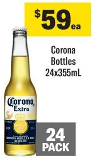 Coles Corona Bottles 24x355mL offer