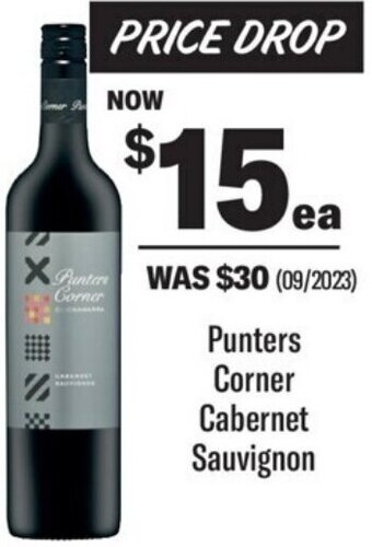 Coles Punters Corner Cabernet Sauvignon offer