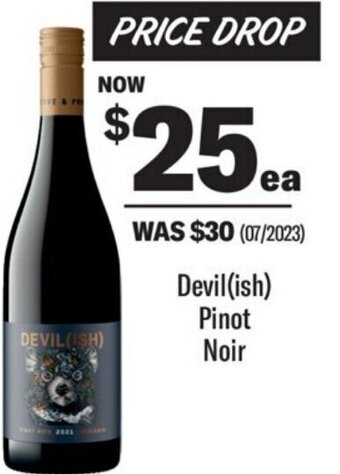 Coles Devil(ish) Pinot Noir offer