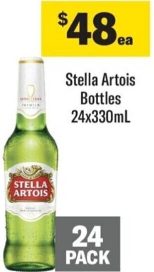 Stella Artois Bottles 24x330mL