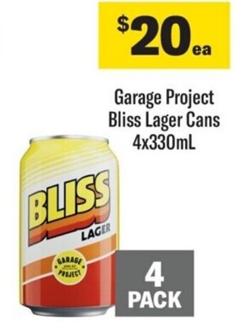 Garage Project Bliss Lager Cans 4x330mL