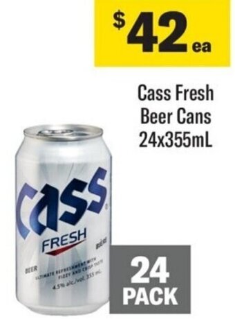 Cass Fresh Beer Cans 24x355mL