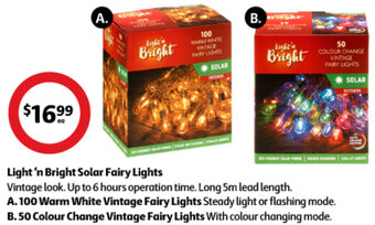 Coles Light 'n Bright Solar Fairy Lights offer