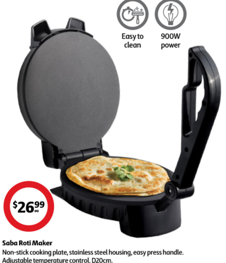 Saba Roti Maker offer at Coles