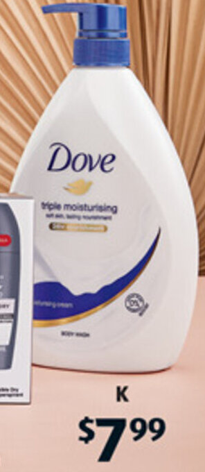 ALDI Dove Triple Moisturising Body Wash 900ml offer