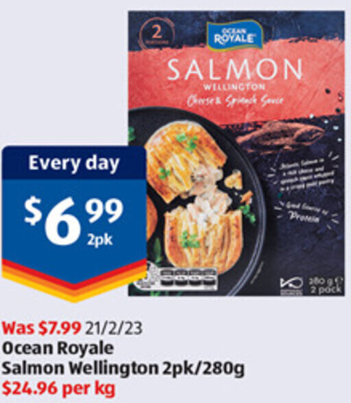 Ocean Royale Salmon Wellington 2pk/280g offer at ALDI