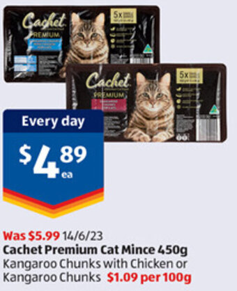 ALDI Cachet Premium Cat Mince 450g offer