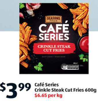 ALDI Café Series Crinkle Steak Cut Fries 600g offer