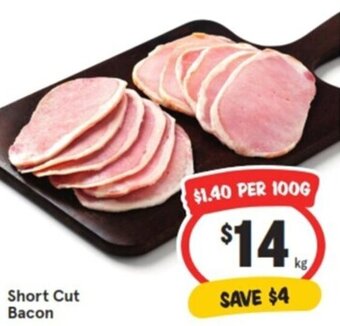 IGA Short Cut Bacon offer