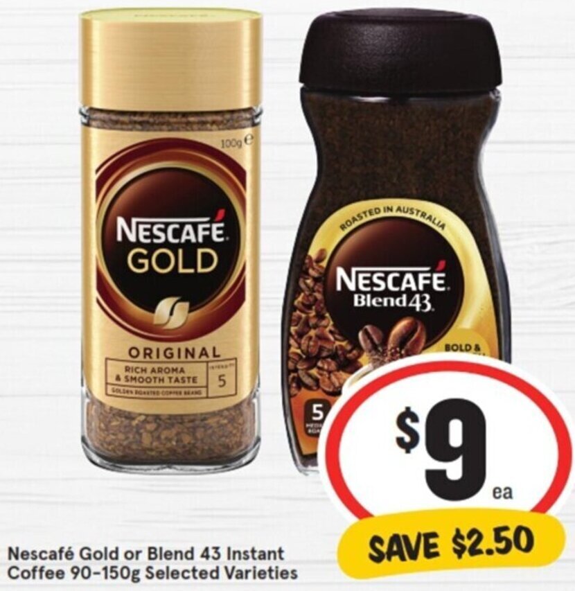 Nescafé Gold or Blend 43 Instant Coffee 90150g Selected Varieties