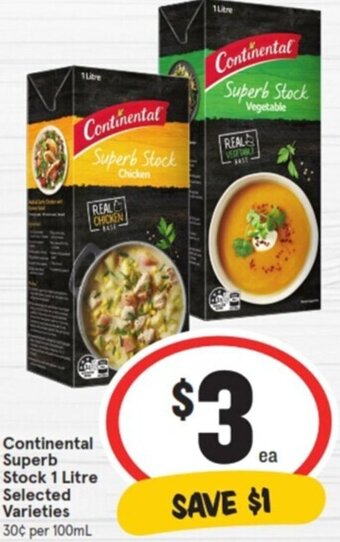 IGA Continental Superb Stock 1 Litre offer