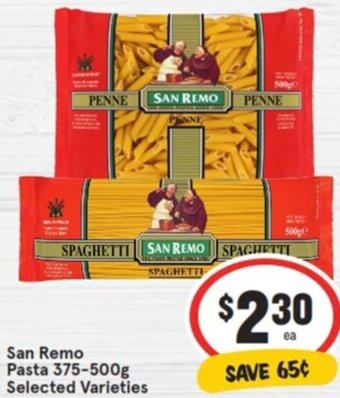 IGA San Remo Pasta 375-500g offer