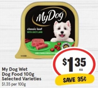 IGA My Dog Wet Dog Food 100g Selected Varieties offer