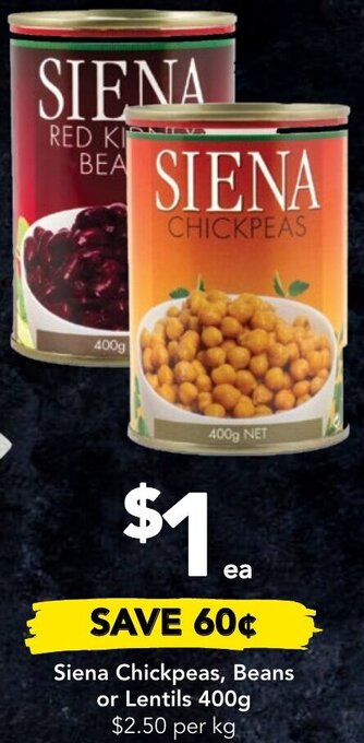 Drakes Siena Chickpeas, Beans or Lentils 400g offer