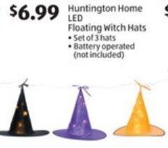 ALDI Huntington Home LED Floating Witch Hats offer