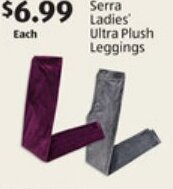 ALDI Serra Ladies' Ultra Plush Leggings offer