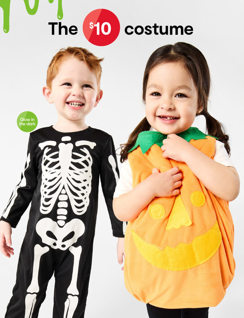 The costume offer at Kmart