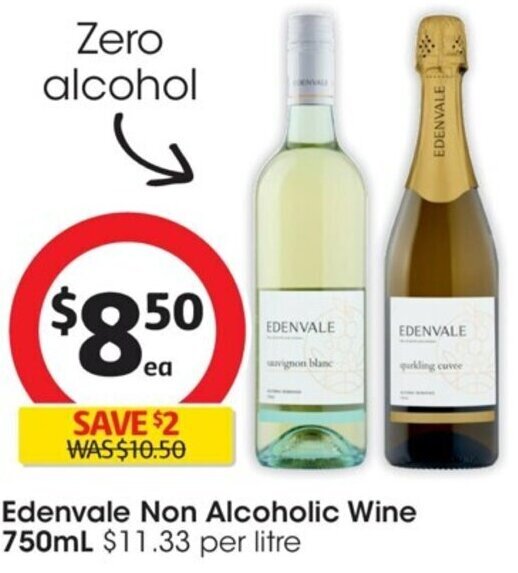 Edenvale Non Alcoholic Wine 750mL offer at Coles