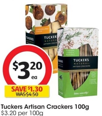 Coles Tuckers Artisan Crackers 100g offer