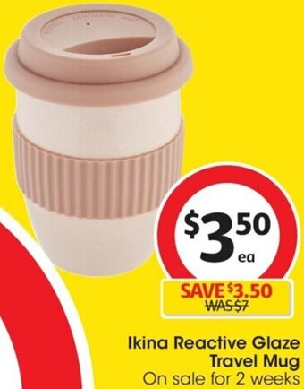 Coles Ikina Reactive Glaze Travel Mug offer