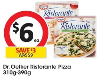 Coles Dr. Oetker Ristorante Pizza 310g-390g offer