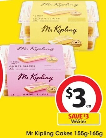 Coles Mr Kipling Cakes 155g-165g offer