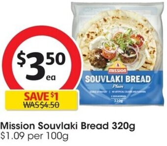 Coles Mission Souvlaki Bread 320g offer
