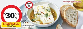 Coles Elco Dodoni Feta offer