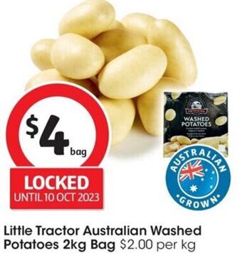 Coles Little Tractor Australian Washed Potatoes 2kg Bag offer