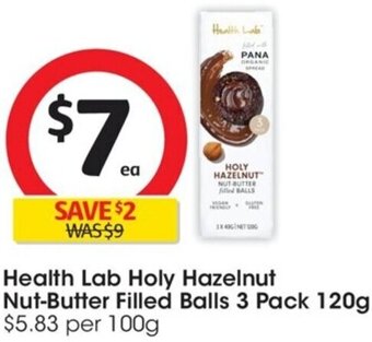 Coles Health Lab Holy Hazelnut Nut-Butter Filled Balls 3 Pack 120g offer