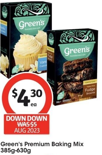 Coles Green's Premium Baking Mix 385g-630g offer