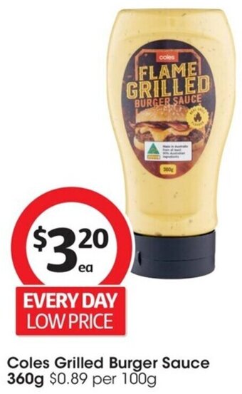 Coles Coles Grilled Burger Sauce 360g offer