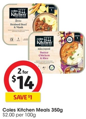Coles Kitchen Meals 350g