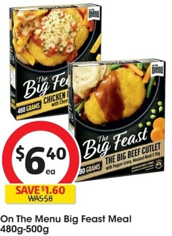 Coles On The Menu Big Feast Meal 480g-500g offer
