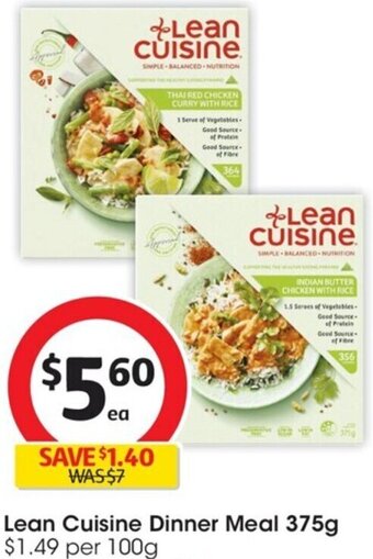 Coles Lean Cuisine Dinner Meal 375g offer