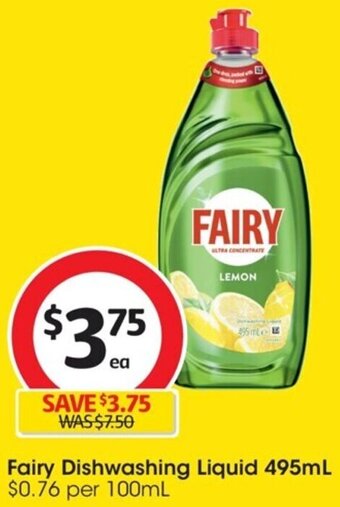 Fairy Dishwashing Liquid 495mL