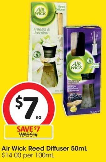 Coles Air Wick Reed Diffuser 50mL offer