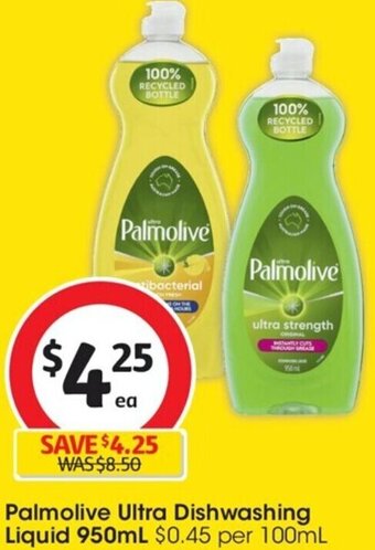 Coles Palmolive Ultra Dishwashing Liquid 950mL offer
